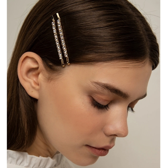 Silver Diamante Six Pack Hair Clips - Picture 3 of 5